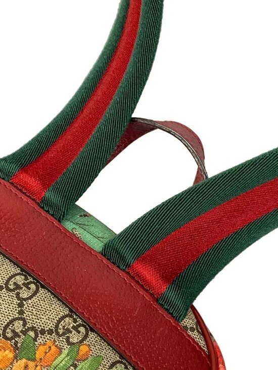 GUCCI GG Supreme Tian Small Back 427042 Bordeaux Beige Multi PVC Leather main image 6